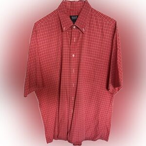 Kenneth Gordon New Orleans Red Checkered Button Down Shirt
